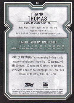 2017 Topps Museum Collection - Amethyst #81 Frank Thomas Back