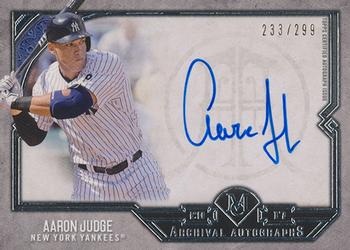 2017 Topps Museum Collection - Archival Autographs #AA-AJU Aaron Judge Front
