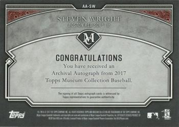 2017 Topps Museum Collection - Archival Autographs Gold #AA-SW Steven Wright Back