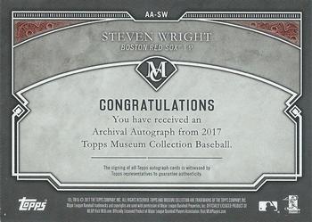 2017 Topps Museum Collection - Archival Autographs Copper #AA-SW Steven Wright Back