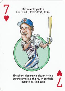 2013 Hero Decks New York Mets Baseball Heroes Playing Cards #7♥ Kevin McReynolds Front
