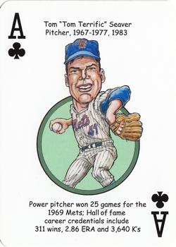 2013 Hero Decks New York Mets Baseball Heroes Playing Cards #A♣ Tom Seaver Front