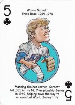 2013 Hero Decks New York Mets Baseball Heroes Playing Cards #5♣ Wayne Garrett Front