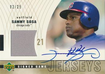 2003 Upper Deck - Signed Game Jerseys Gold #S-SS Sammy Sosa Front