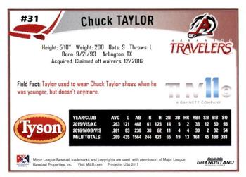 2017 Grandstand Arkansas Travelers #NNO Chuck Taylor Back