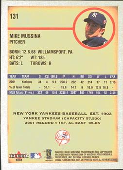 2002 Fleer Authentix #131 Mike Mussina Back
