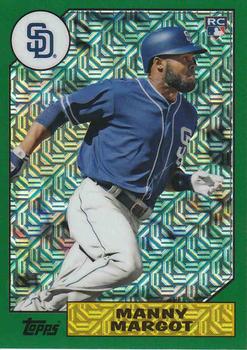 2017 Topps - 1987 Topps Baseball 30th Anniversary Chrome Silver Pack Green Refractor (Series Two) #87-MM Manny Margot Front
