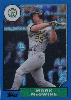 2017 Topps - 1987 Topps Baseball 30th Anniversary Chrome Silver Pack Blue Refractor (Series Two) #87-MMG Mark McGwire Front