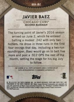 2017 Topps Tier One - Break Out Autographs #BOA-JBZ Javier Baez Back