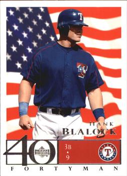 2003 Upper Deck 40-Man - Red White and Blue #199 Hank Blalock Front