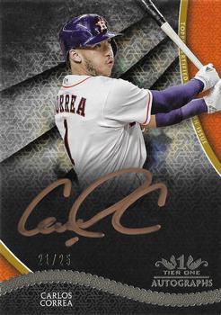 2017 Topps Tier One - Tier One Autographs Copper Ink #T1A-CC Carlos Correa Front