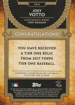 2017 Topps Tier One - Tier One Relics #T1R-JV Joey Votto Back