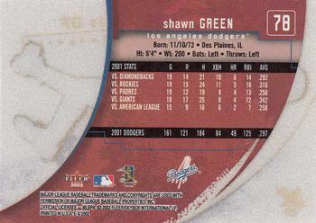 2002 Fleer E-X #78 Shawn Green Back