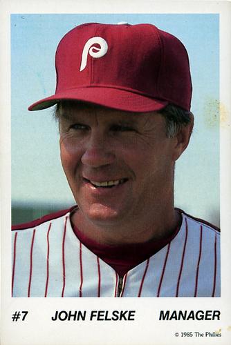 1985 Tastykake Philadelphia Phillies #NNO John Felske Front