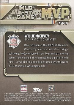 2017 Topps - All-Star Game MVP Red #ASM-4 Willie McCovey Back
