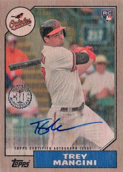 2017 Topps - 1987 Topps Baseball 30th Anniversary Rookie and All-Star Edition Autographs Ash Wood #1987A-TM Trey Mancini Front