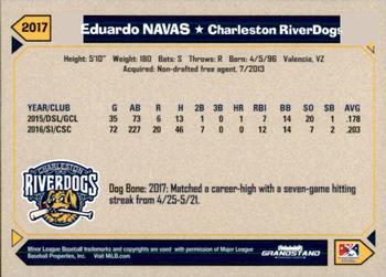 2017 Grandstand Charleston RiverDogs #NNO Eduardo Navas Back