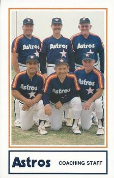 1989 Lennox Houston Astros #14 Coaching Staff Front