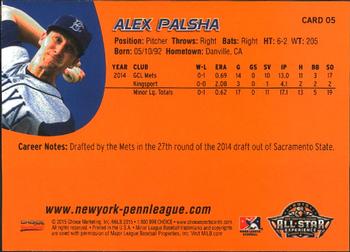 2015 Choice New York-Penn League All-Stars #5 Alex Palsha Back