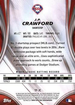 2017 Bowman Platinum - Top Prospects Black #TP-JC J.P. Crawford Back