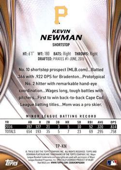 2017 Bowman Platinum - Top Prospects Black #TP-KN Kevin Newman Back