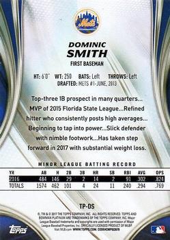 2017 Bowman Platinum - Top Prospects Ice #TP-DS Dominic Smith Back