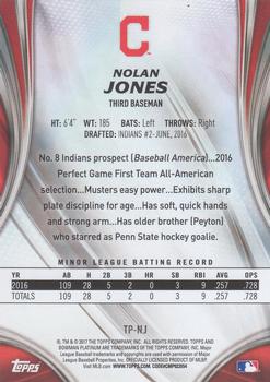 2017 Bowman Platinum - Top Prospects Ice #TP-NJ Nolan Jones Back