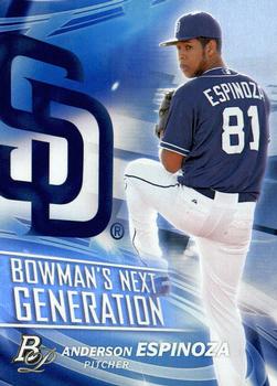 2017 Bowman Platinum - Bowman's Next Generation #BNG-AE Anderson Espinoza Front