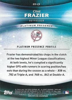 2017 Bowman Platinum - Platinum Presence #PP-CF Clint Frazier Back