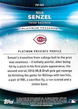 2017 Bowman Platinum - Platinum Presence #PP-NS Nick Senzel Back