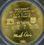 1990 Bandai Sport Star Collector Coins #NNO Mark Davis Back