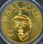 1990 Bandai Sport Star Collector Coins #NNO Mark Grace Front