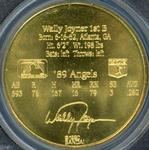 1990 Bandai Sport Star Collector Coins #NNO Wally Joyner Back