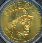 1990 Bandai Sport Star Collector Coins #NNO Steve Sax Front