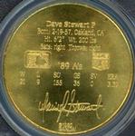 1990 Bandai Sport Star Collector Coins #NNO Dave Stewart Back