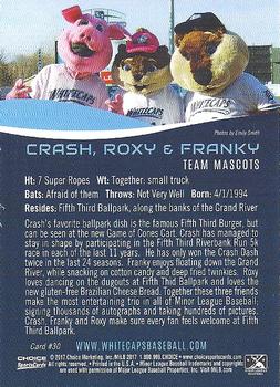 2017 Choice West Michigan Whitecaps #30 Crash / Roxy / Franky Back