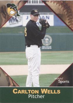 2001 Multi-Ad South Bend Silver Hawks #26 Carlton Wells Front