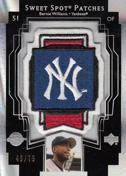 2003 Upper Deck Sweet Spot - Patches 75 #BW2 Bernie Williams Front