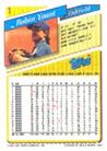 1993 Topps Micro - Micro Prism #1 Robin Yount Back