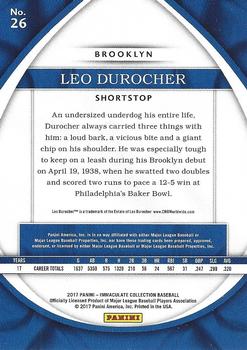 2017 Panini Immaculate Collection #26 Leo Durocher Back