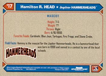 2017 Grandstand Jupiter Hammerheads #NNO Hamilton R. Head Back