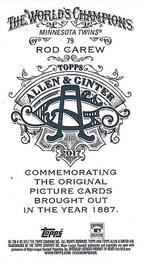 2017 Topps Allen & Ginter - Mini Gold Border #79 Rod Carew Back