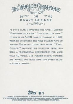 2017 Topps Allen & Ginter - Foil #269 Krazy George Back