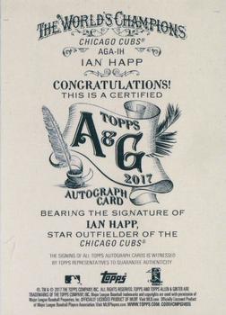 2017 Topps Allen & Ginter - Full-Size Baseball Autographs #AGA-IH Ian Happ Back