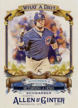 2017 Topps Allen & Ginter - What a Day! #WAD-19 Kyle Schwarber Front