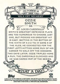 2017 Topps Allen & Ginter - What a Day! #WAD-54 Ozzie Smith Back