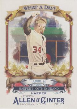 2017 Topps Allen & Ginter - What a Day! #WAD-83 Bryce Harper Front