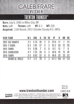 2017 Choice Trenton Thunder #18 Caleb Frare Back