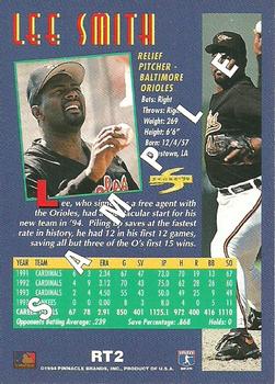 1994 Score Rookie & Traded - Samples #RT2 Lee Smith Back