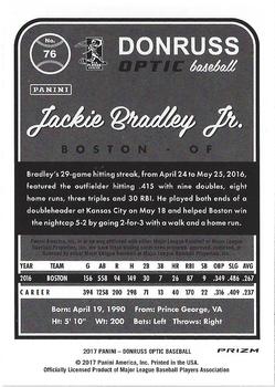 2017 Donruss Optic - Holo #76 Jackie Bradley Jr. Back